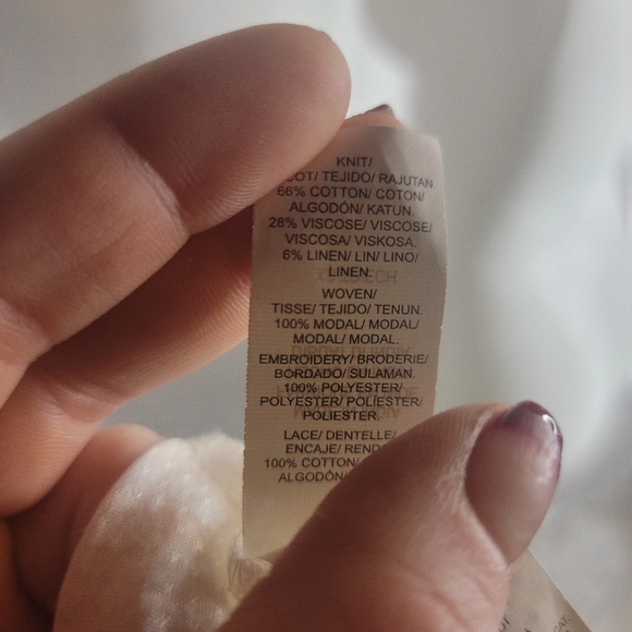 Lucky Brand Ivory Eyelet Western Boho Peasant Blouse size XS - Picture 6 of 6